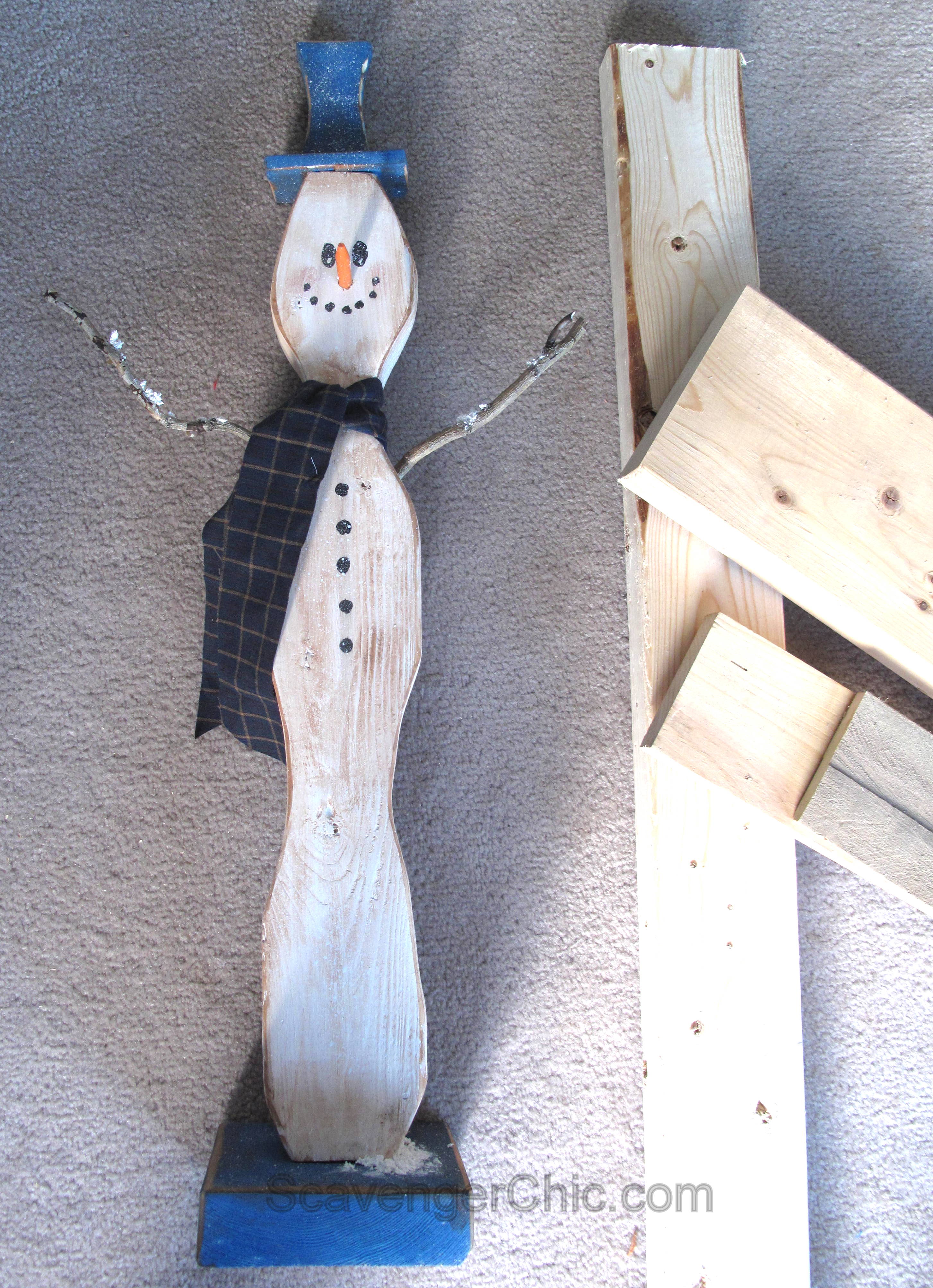 Projects Snowman Tutorial Snowman Out Of Wooden