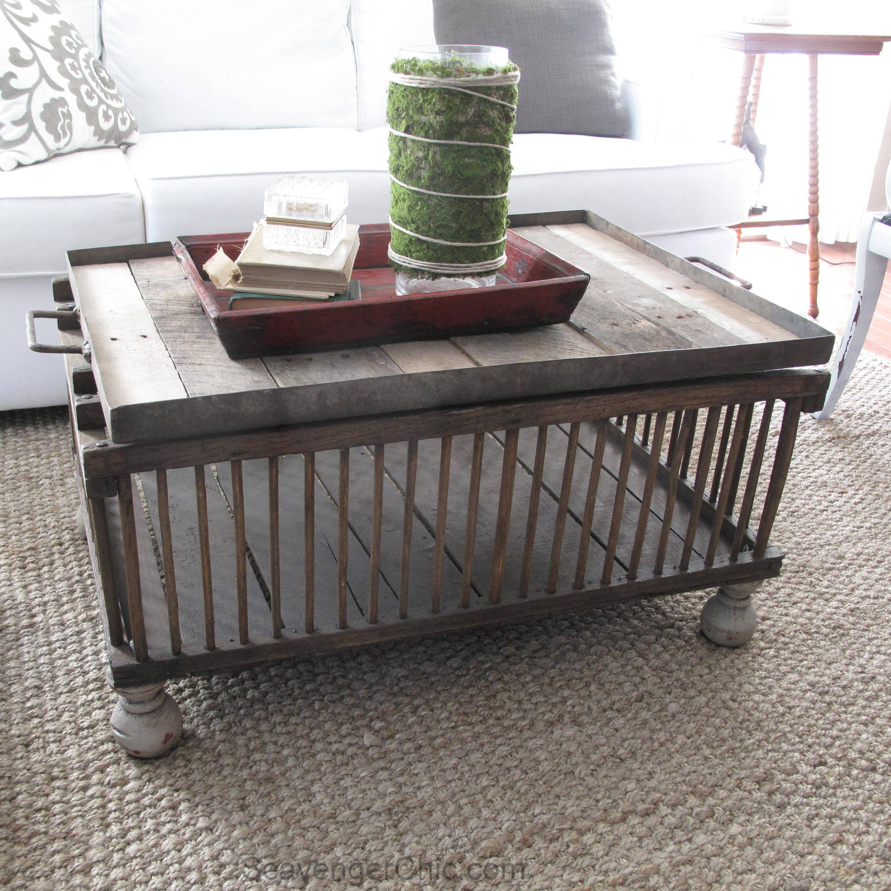Chicken Coop Coffee Table diy - Scavenger Chic