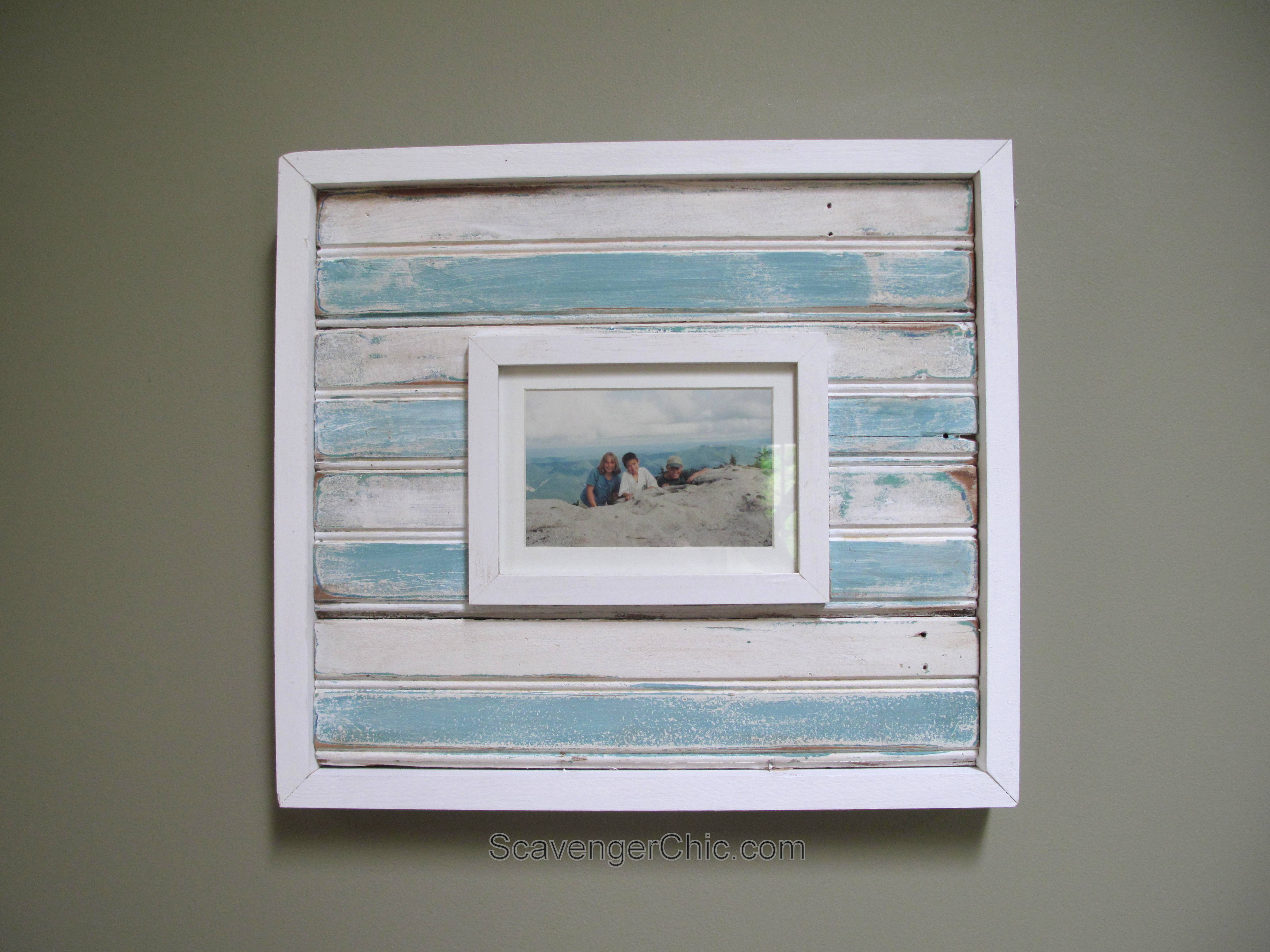 Vintage Style Beadboard Picture Frame - Scavenger Chic